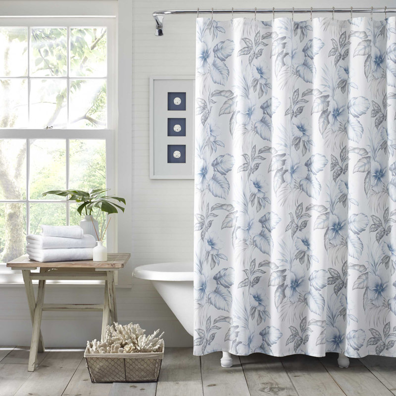 Tommy Bahama Home Casablanca Garden 100% Cotton Shower Curtain ...